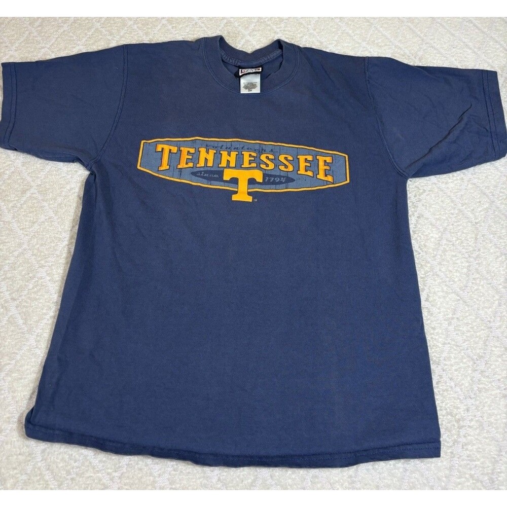Vintage 90s Pro Player Tennessee Volunteers 1794 Logo Blue Shirt Size M